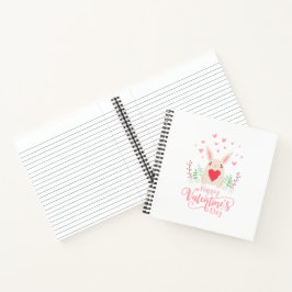 Conejo lindo Feliz Día de San Valentín | Cuaderno