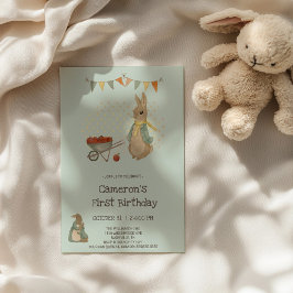 Conejo Peter Autumn Niños Invitación al cumpleaños