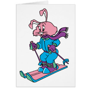 Conejo rosado del esquí