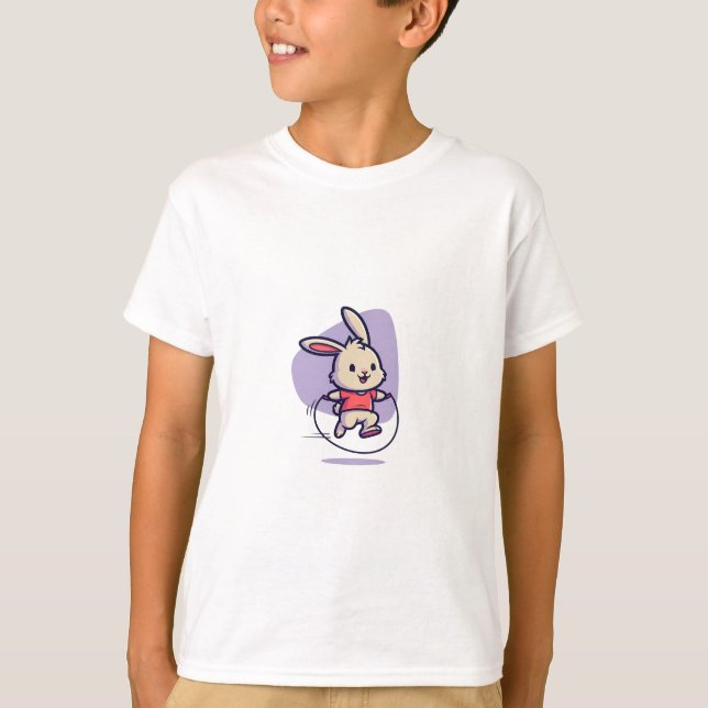 Conejo Saltarín Camiseta Roja Niños (Anverso)