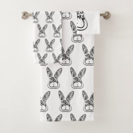 Conejo tribal blanco y negro