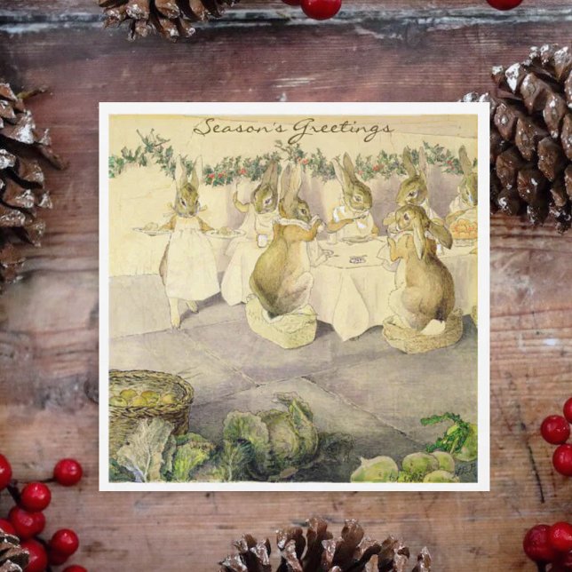 Conejo Vintage Beatrix Potter Navidad Fiesta (Subido por el creador)