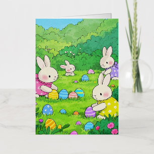 Conejos de Dibujos Animados Huevos de Pascua