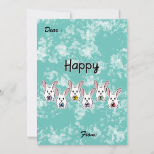 Conejos de Pascua con Forma de Huevo