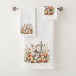 Conejos de Pascua, Patitos, Flores y Cruz