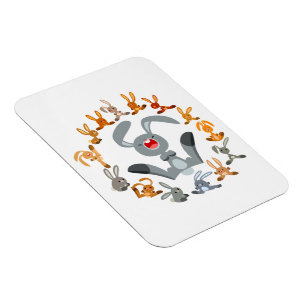 Conejos de Personalizado lindo Mandala Imán flexib