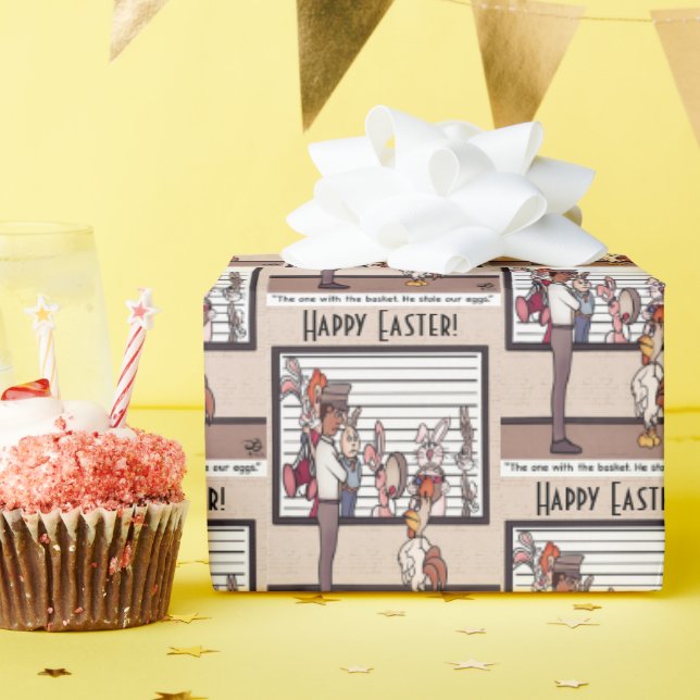 Conejos En Papel De Envoltura De Lineup (Fiesta de cumpleaños )