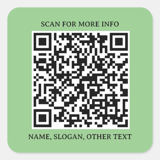 Conexión cuadrada: Pegatina de código QR para empr (Anverso)