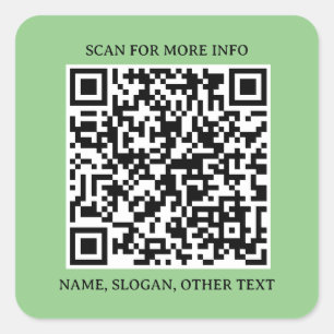 Conexión cuadrada: Pegatina de código QR para empr