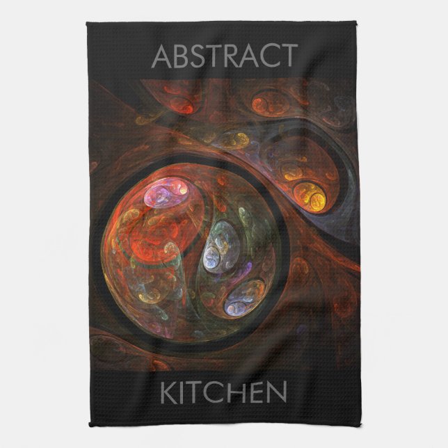 Conexión fluida Resumen Toalla de Cocina de Arte (Vertical)