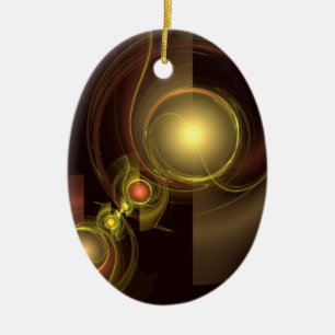 Conexión íntima Resumen Ornamento de arte ovalado