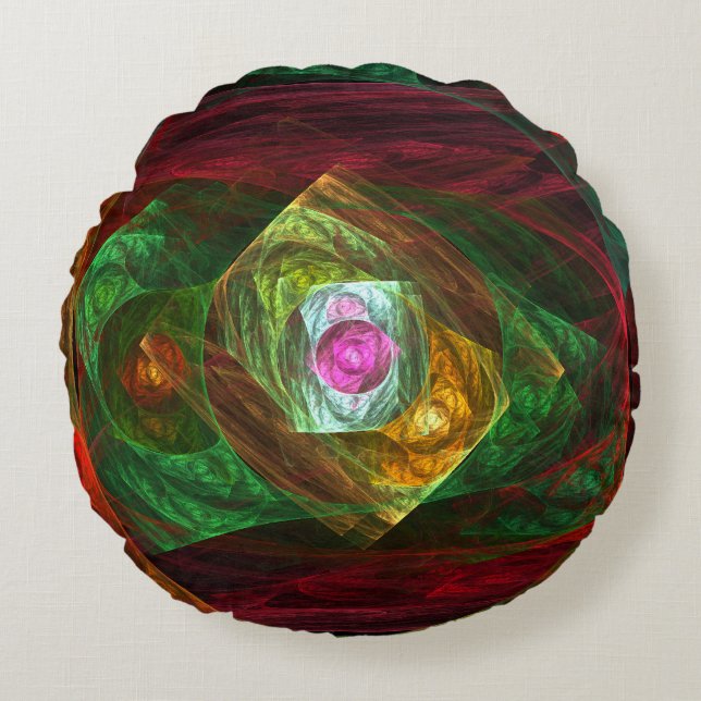 Conexiones dinámicas Resumen de almohada redonda d (Anverso)