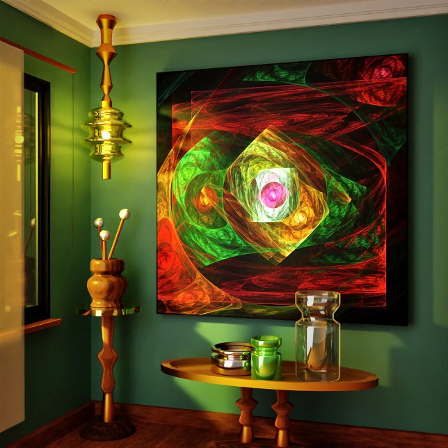 Conexiones dinámicas Resumen de impresión de lienz (Dynamic Connections Abstract Wrapped Canvas Print)