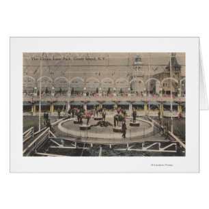 Coney Island, NY - acto de circo de Luna Park