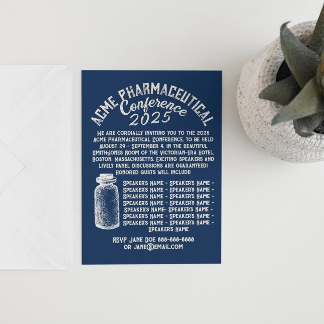 Conferencia Farmacéutica Invitación Retro (Subido por el creador)