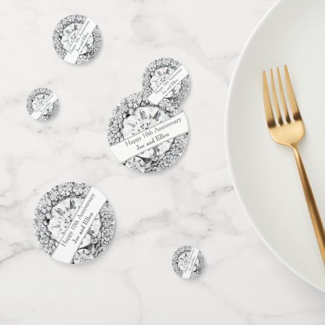 Confeti 10.º Aniversario Boda Editable (Grupo)