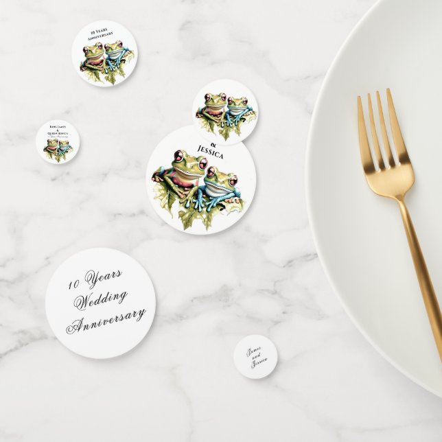 Confeti 10 años Boda Aniversario Jardín Fiesta Casual