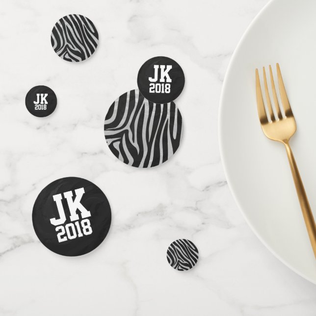 Confeti 11 de 12 puntos de cebra personalizados (Grupo)