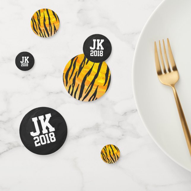 Confeti 11 de los 12 puntos de tigre personalizados (Grupo)
