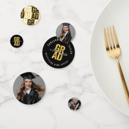 Confeti 2026 Bold GRAD Gold Foil Stylish Graduation Party