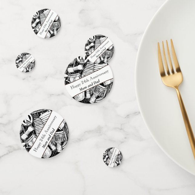 Confeti 24° aniversario editable (Grupo)