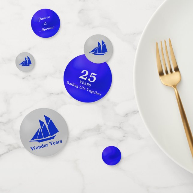 Confeti 25° Aniversario navegando juntos por la vida (Grupo)