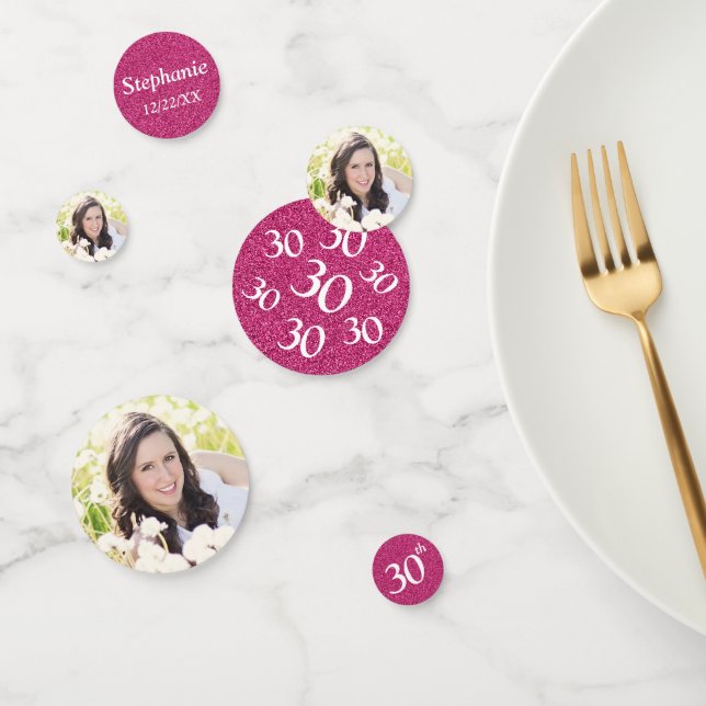 Confeti 30.ª foto de cumpleaños (Grupo)