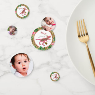 Confeti 3.ᵉʳ Fiesta de cumpleaños de dinosaurio trirex