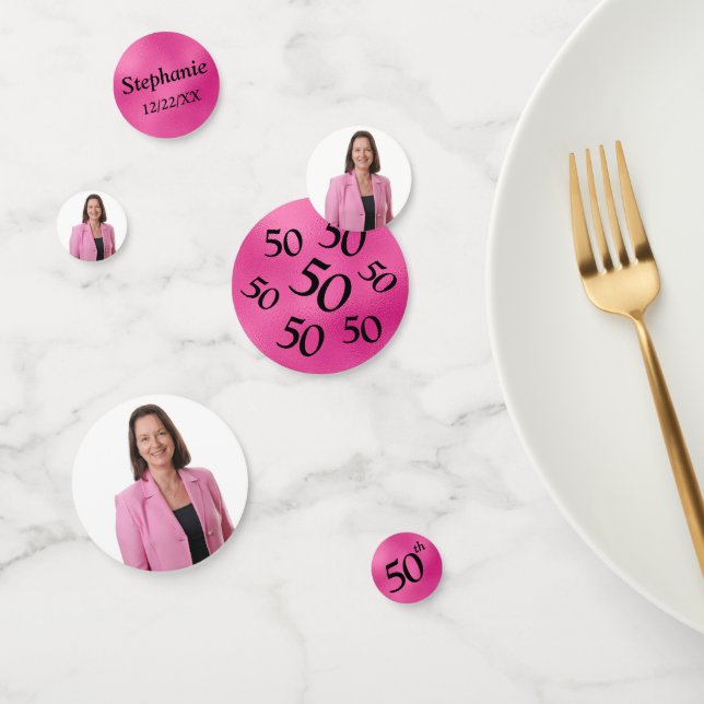 Confeti 50.ª foto de cumpleaños (Grupo)
