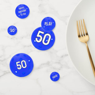 Confeti 50.º Baloncesto Azul