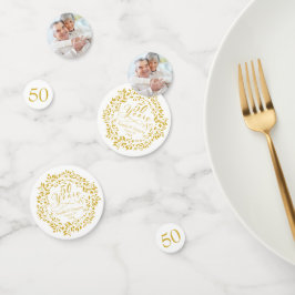 Confeti 50° aniversario Boda Oro Wreath 50 Foto