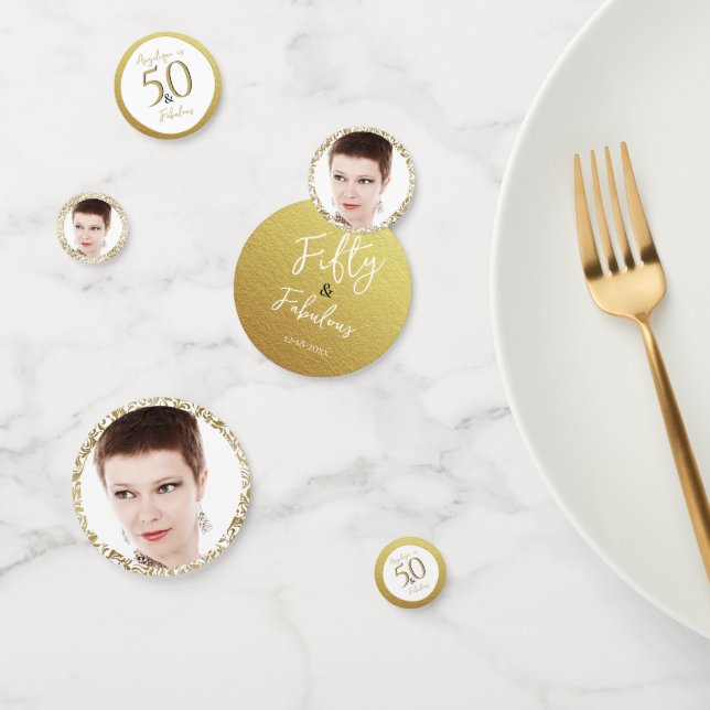 Confeti 50 y fabulosa decoración de fiesta de cumpleaños (Grupo)