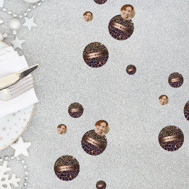 Confeti 50 y fabuloso nombre de glam de patrón de leopardo