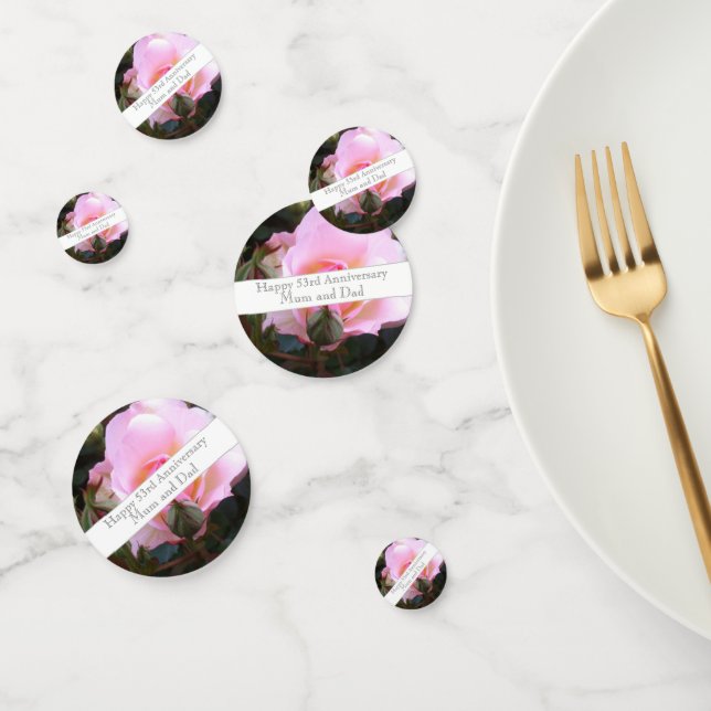 Confeti 53.º Aniversario Boda Rosa (Grupo)