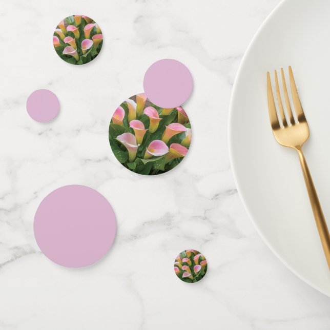 Confeti 55° Aniversario Boda Lirio Rosa Calla (Grupo)