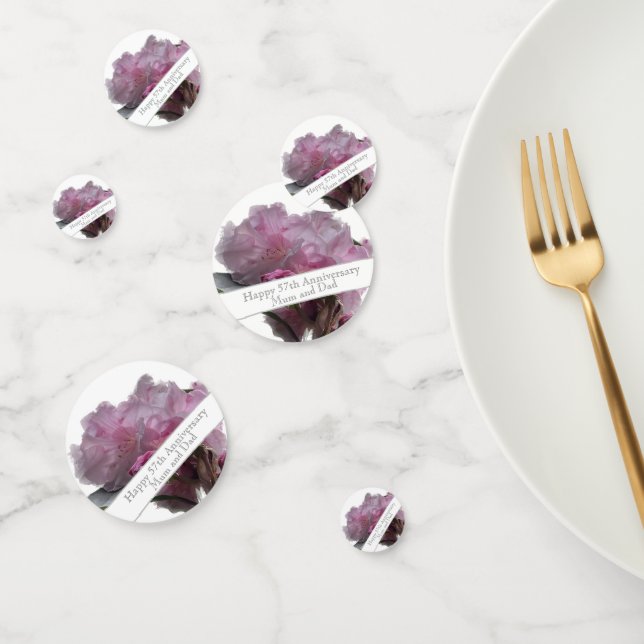 Confeti 57.º aniversario Boda Rhododendrón Rosa (Grupo)