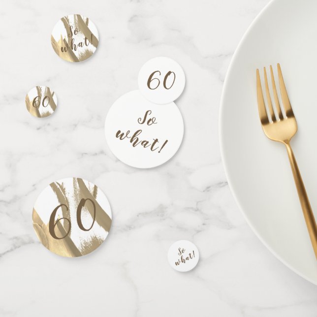 Confeti 60.º cumpleaños Inspirador Golden Tulip Floral (Grupo)