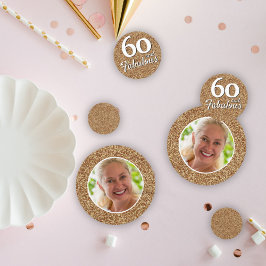 Confeti 60 y Fabulous Gold Purpurina Photo 60th Birthday