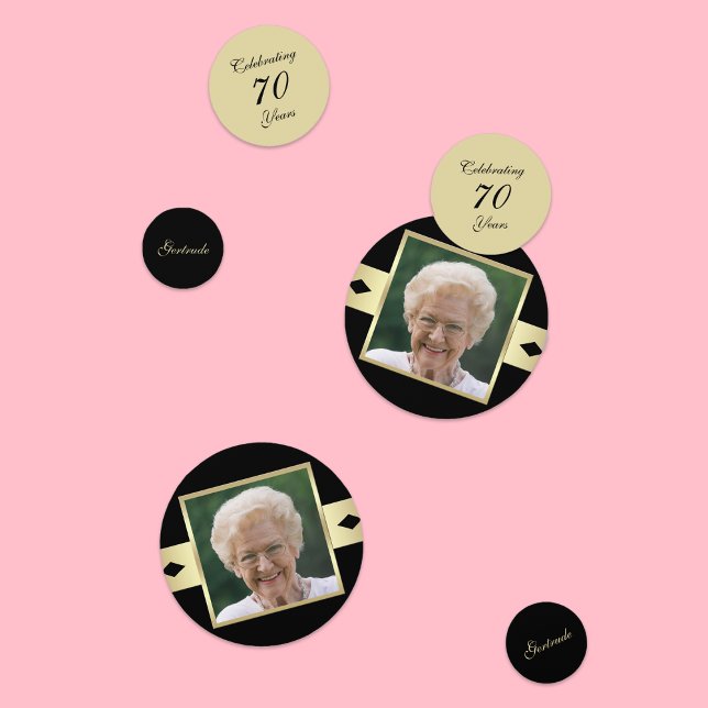 Confeti 70.ª cita del partido de cumpleaños con foto en ne (Subido por el creador)