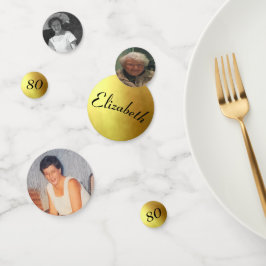 Confeti 80.ª diversión en color de fotos de cumpleaños