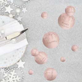 Confeti 90.ª fiesta de cumpleaños rosa purpurina de oro go