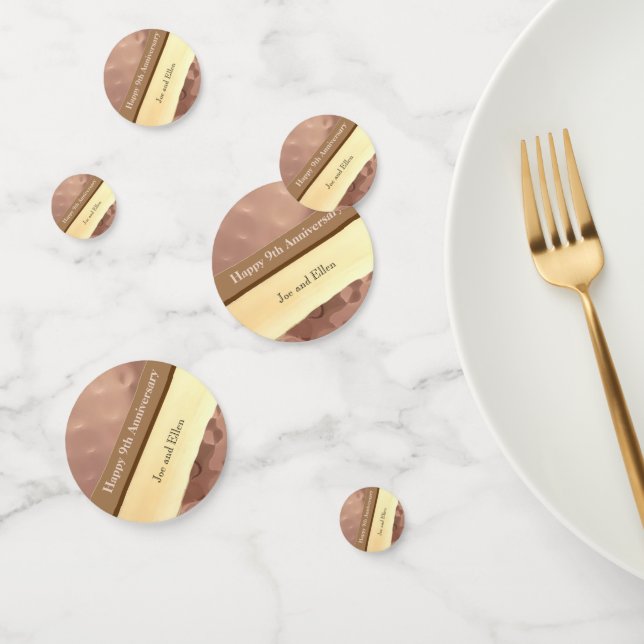 Confeti 9.º aniversario Boda, Willow y el cobre (Grupo)