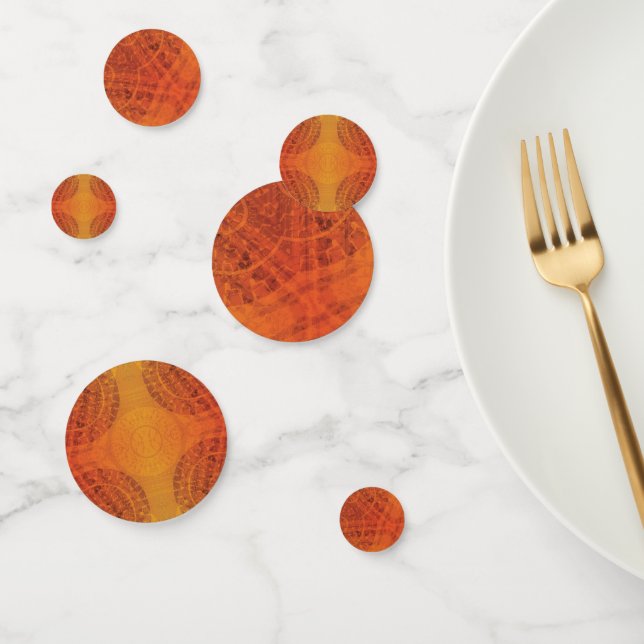 Confeti Aceptación | Medallones del Boho amarillo Naranja  (Grupo)