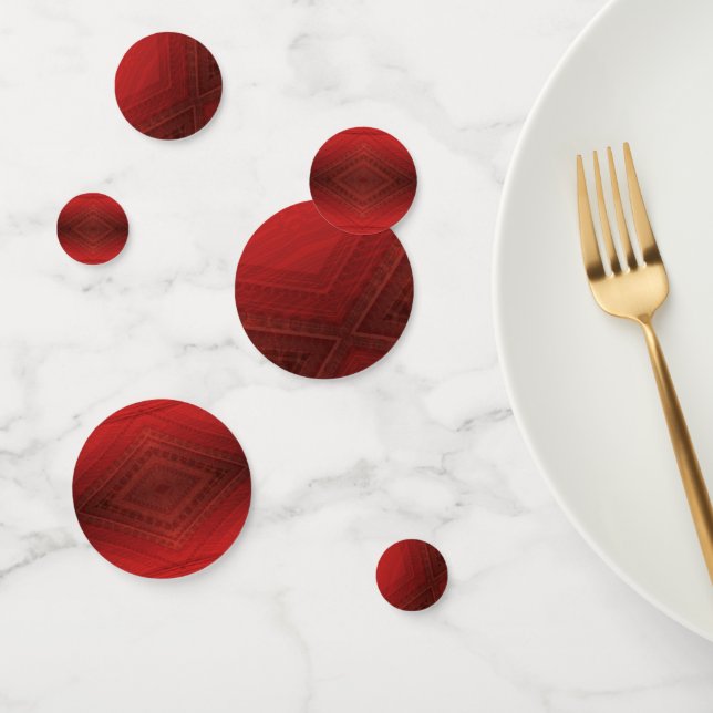Confeti Aceptación | Patrón de Boho Ecléctico Rojo (Grupo)