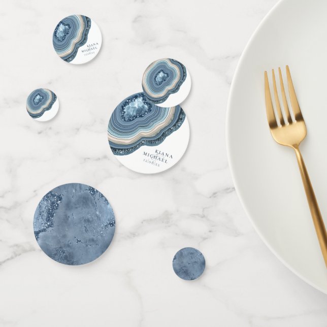 Confeti Agate Geode Purpurina Boda Dusty Blue ID647 (Grupo)