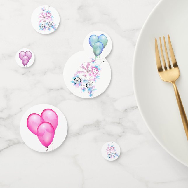 Confeti Agua De Mauve Rosa Y Cuidadosa Bebé En Pram (Subido por el creador)