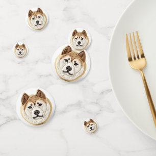 Confeti Akita Dog 3D Inspirado