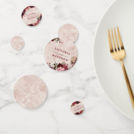 Confeti Alicia en un monograma de boda elegante en el país