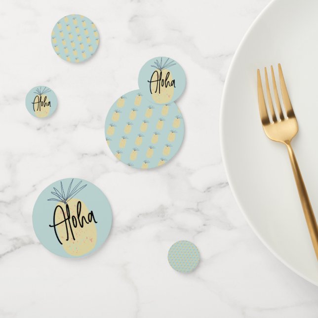 Confeti Aloha Fiesta de verano tropical de la piña (Grupo)