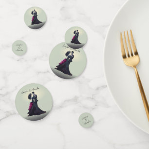 Confeti Amantes Góticos Románticos Boda Elegante